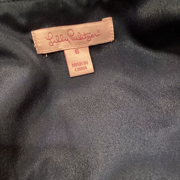 Lilly Pulitzer Sherlyn Hearts A Flutter Multicolored Chevron Collared Dress 6 - Picture 11 of 16